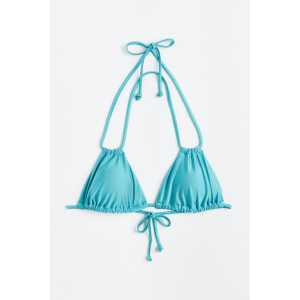 H&M Wattiertes Triangel-Bikinitop Türkis, Bikini-Oberteil in Größe 34. Farbe: Turquoise