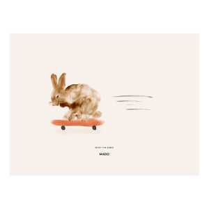 Paper Collective Rocky the Rabbit Poster 30 x 40cm