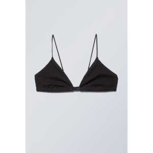 Weekday Triangel-Bikinioberteil Ava Schwarz, Bikini-Oberteil in Größe XS. Farbe: Black