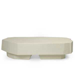 ferm LIVING - Staffa Couchtisch, Large, off-white