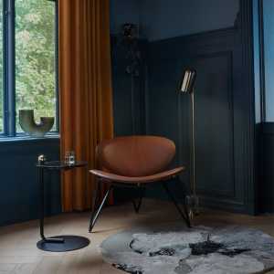 AYTM - Semper Lounge Chair, schwarz / cognac