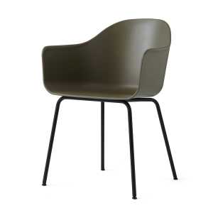 Audo - Harbour Chair (Stahl), schwarz / oliv (MENU)