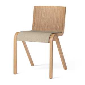 Audo - Ready Dining Chair, Sitzpolster, Eiche natur / Bouclé beige (MENU)