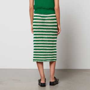 Baum Und Pferdgarten Women's Ciel Knitted Skirt - Cream/Green - XL