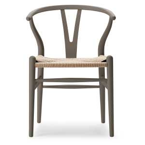 Carl Hansen - CH24 Soft Wishbone Chair Ilse Crawford, Buche soft slate / Naturgeflecht