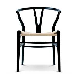 Carl Hansen - CH24 Wishbone Chair, Buche schwarz / Naturgeflecht