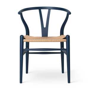 Carl Hansen - CH24 Wishbone Chair, Buche soft blue / Naturgeflecht
