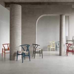 Carl Hansen - CH24 Wishbone Chair, soft grey / Naturgeflecht
