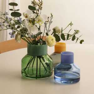 Design Letters - Generous Vase medium, milky blue / blue