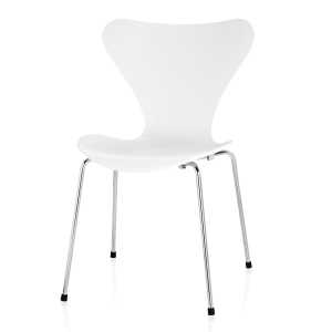 Fritz Hansen - Serie 7 Stuhl, Chrom / Esche weiß lackiert