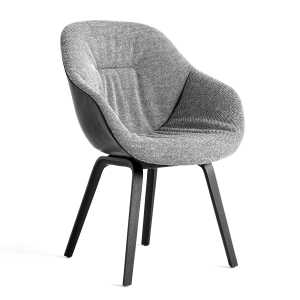 HAY - About A Chair AAC 123 Soft Duo, Eiche schwarz gebeizt / Innenpolster Hallingdal 166 / Rückseite Sense schwarz