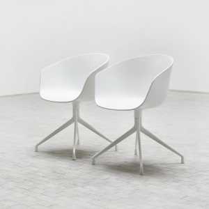 HAY - About A Chair AAC 20, Aluminium poliert / white 2.0