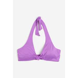H&M Wattiertes Bikinitop Lila, Bikini-Oberteil in Größe 34. Farbe: Purple