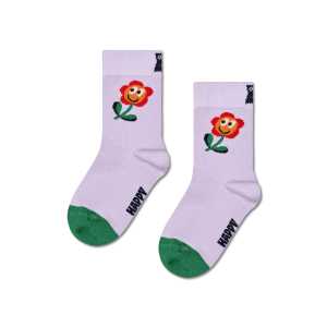 Helllila Kinder Flower Crew Socken