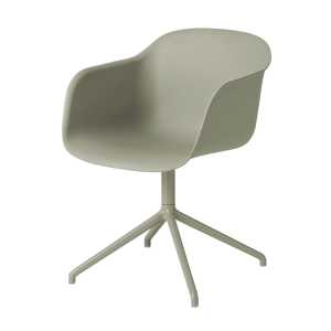 Muuto - Fiber Chair Swivel Base, dusty green / dusty green
