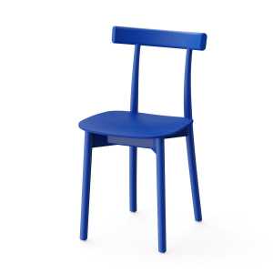 NINE - Skinny Wooden Chair, blau (RAL 5002)