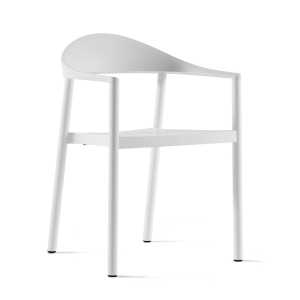 Plank - Monza Armlehnstuhl, Esche weiß / weiß