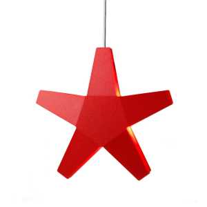 SMD Design Advent Stjärna Adventsstern Rot, 40cm, hellgraues Textilkabel