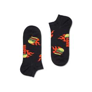 Schwarze Flaming Burger Low Socken