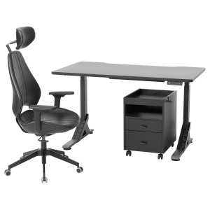 UPPSPEL / GRUPPSPEL Schreibtisch, Stuhl + Schubladenel