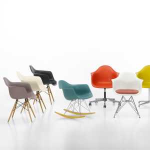 Vitra - Eames Plastic Side Chair DSX, weiß / weiß (Filzgleiter weiß)