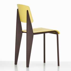 Vitra - Prouvé Standard SP chair, schwarz / warm grau, Filzgleiter schwarz (Hartboden)