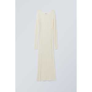 Weekday Kleid Luna Grauweiß, Alltagskleider in Größe M. Farbe: Dusty white