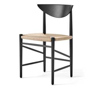 &Tradition - Drawn HM3 Stuhl, schwarz lackiert / Papierkordel