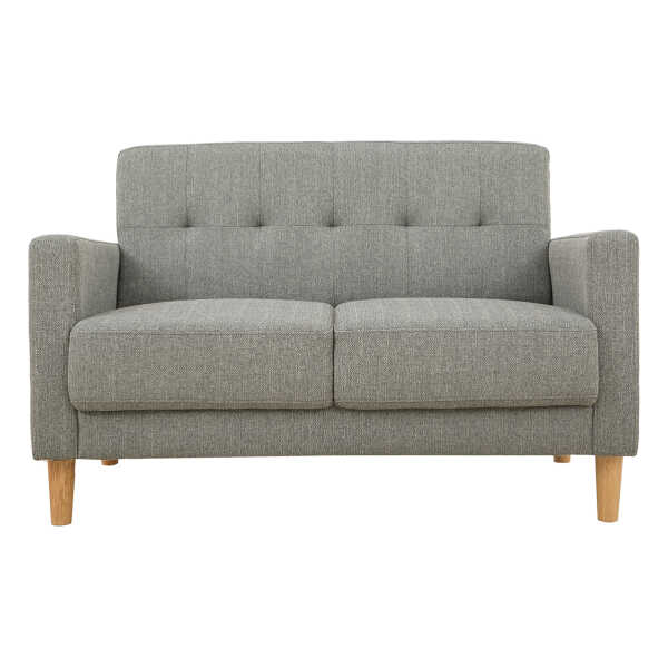 2-Sitzer Sofa aus grauem Stoff MOON