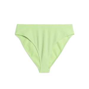 Arket Crinkle-Bikinihose mit mittelhohem Bund Hellgrün, Bikini-Unterteil in Größe 40. Farbe: Light green