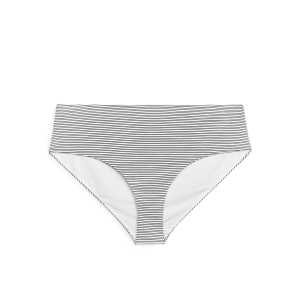 Arket Gestreiftes Bikinihöschen Weiß/Blau, Bikini-Unterteil in Größe 40. Farbe: White/blue