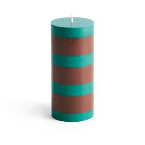 HAY Column Candle Blockkerze small 15cm Green-brown
