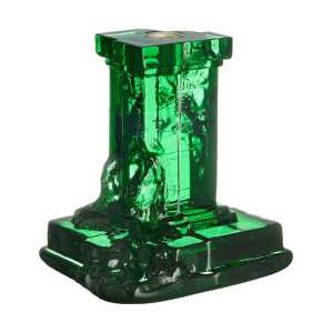 Kosta Boda Rocky Baroque Kerzenhalter 150mm Smaragdgrün