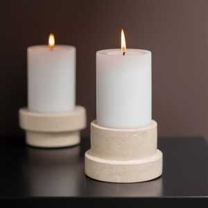Mette Ditmer - Marble Kerzenhalter, tall, braun