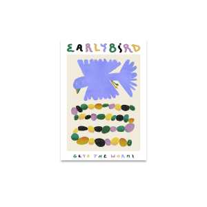 Paper Collective - Early Bird Gets The Worm Poster, 30 x 40 cm