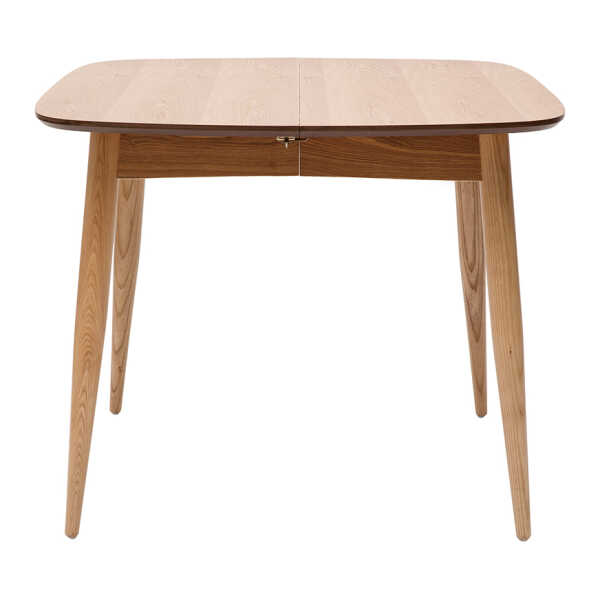 Ausziehbarer Esstisch Esche naturell Länge 90?130 cm NORDECO