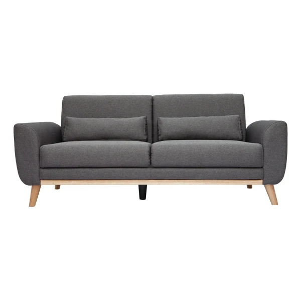 Design-Sofa 3 Plätze Stoff dunkelgrauer EKTOR