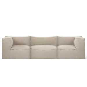 ferm LIVING - Catena Modular 3-Sitzer Sofa mit Armlehnen, natur (Rich Linen)