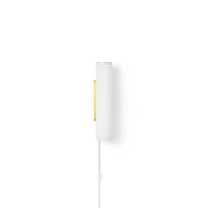 ferm LIVING - Vuelta LED Wandleuchte, H 40 cm, weiß / Messing