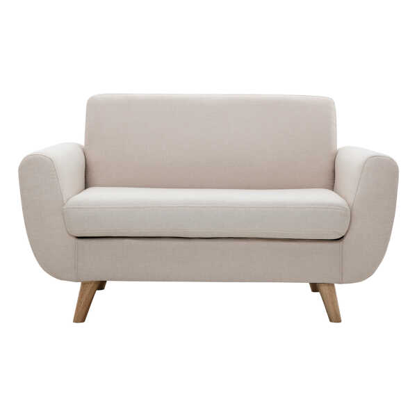 Skandinavisches 2-Sitzer-Sofa in Beige aus massivem Hevea PURE