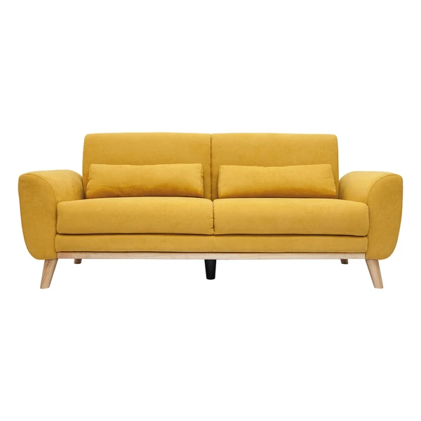 Skandinavisches Sofa 3-Sitzer Samt gelb EKTOR