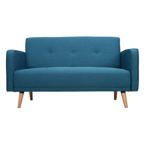 Sofa skandinavisch 2 Plätze Blau ULLA