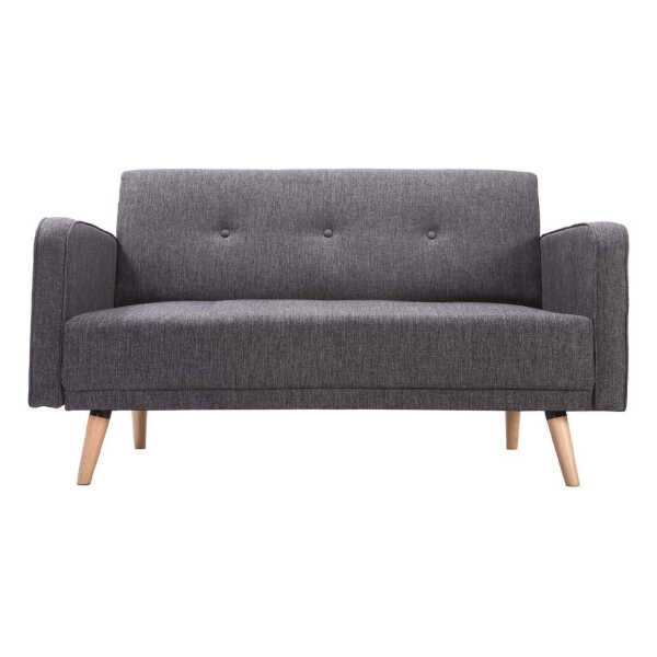 Sofa skandinavisch 2 Plätze Dunkelgrau ULLA