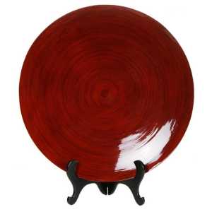 ARTRA Dekoteller (1 St), Bambus Schale Dekoschale Dekoteller 50 cm Design Teller, Deko, Dekoration, Dekoteller, dunkel rot
