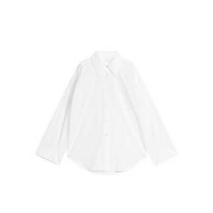 Arket Legeres Popeline-Hemd Weiß, Freizeithemden in Größe 44. Farbe: White