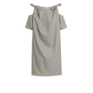 Arket Midi-Kleid mit Cut-outs Taupe, Alltagskleider in Größe 38
