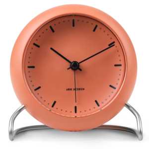 Arne Jacobsen Clocks AJ City Hall Tischuhr Pale orange