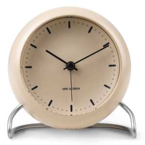 Arne Jacobsen Clocks AJ City Hall Tischuhr Sandy beige