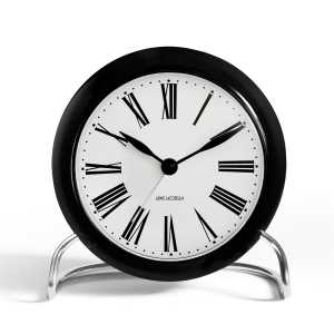 Arne Jacobsen Clocks AJ Roman Tischuhr Schwarz