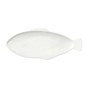 Broste Copenhagen Pesce Teller 17,6 x 41,4cm Transparent white